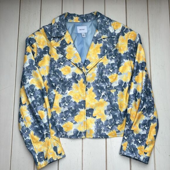 Cropped Floral Yellow and Blue Trench - Picture 11 of 13